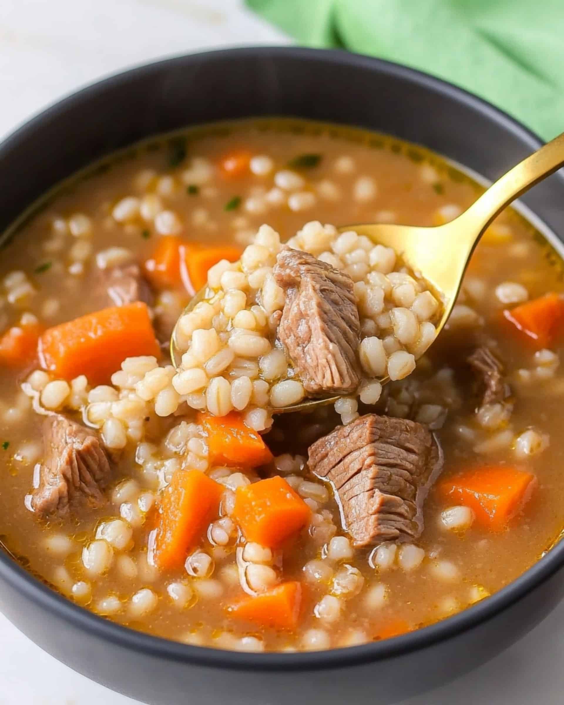 Easy Beef Barley Soup Recipe