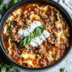 Lasagna Soup in the Crockpot