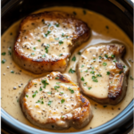 Slow Cooker Garlic Parmesan Pork Chops