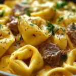 Cheesy Philly Cheesesteak Tortellini