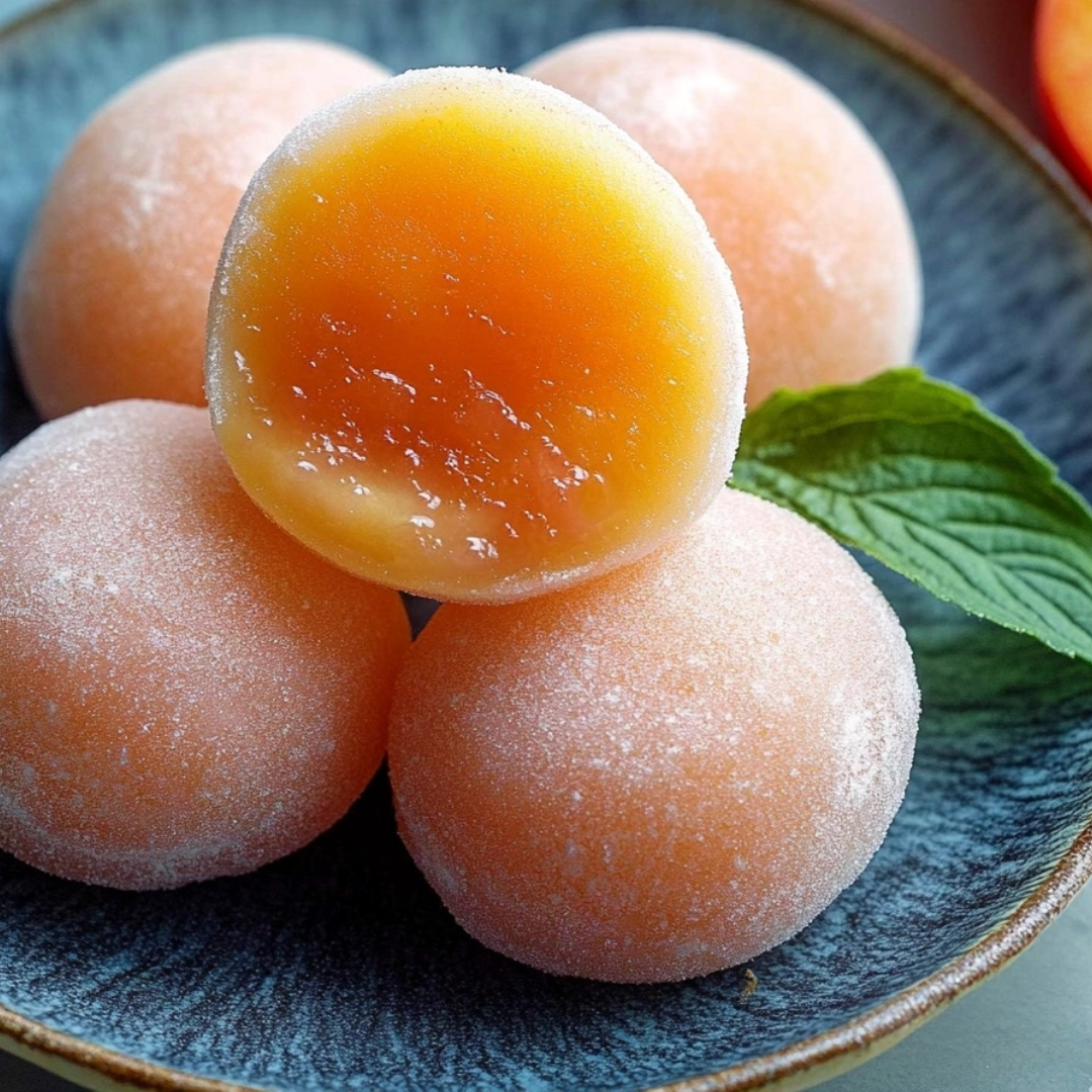 Peach Mochi (Soft & Chewy)