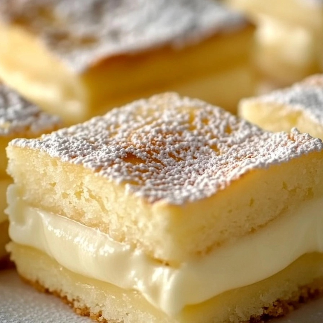 Light & Creamy Vanilla Custard Squares