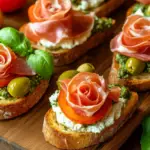 Elegant Pesto & Ricotta Crostini