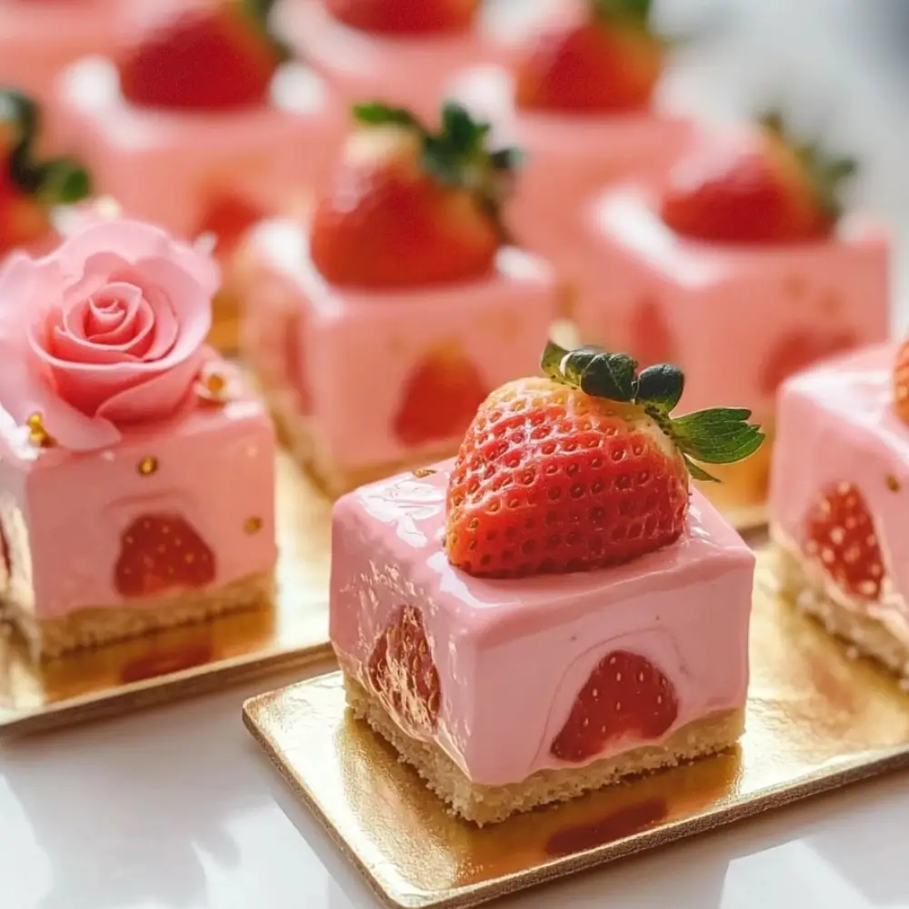Romantic Strawberry Petit Fours