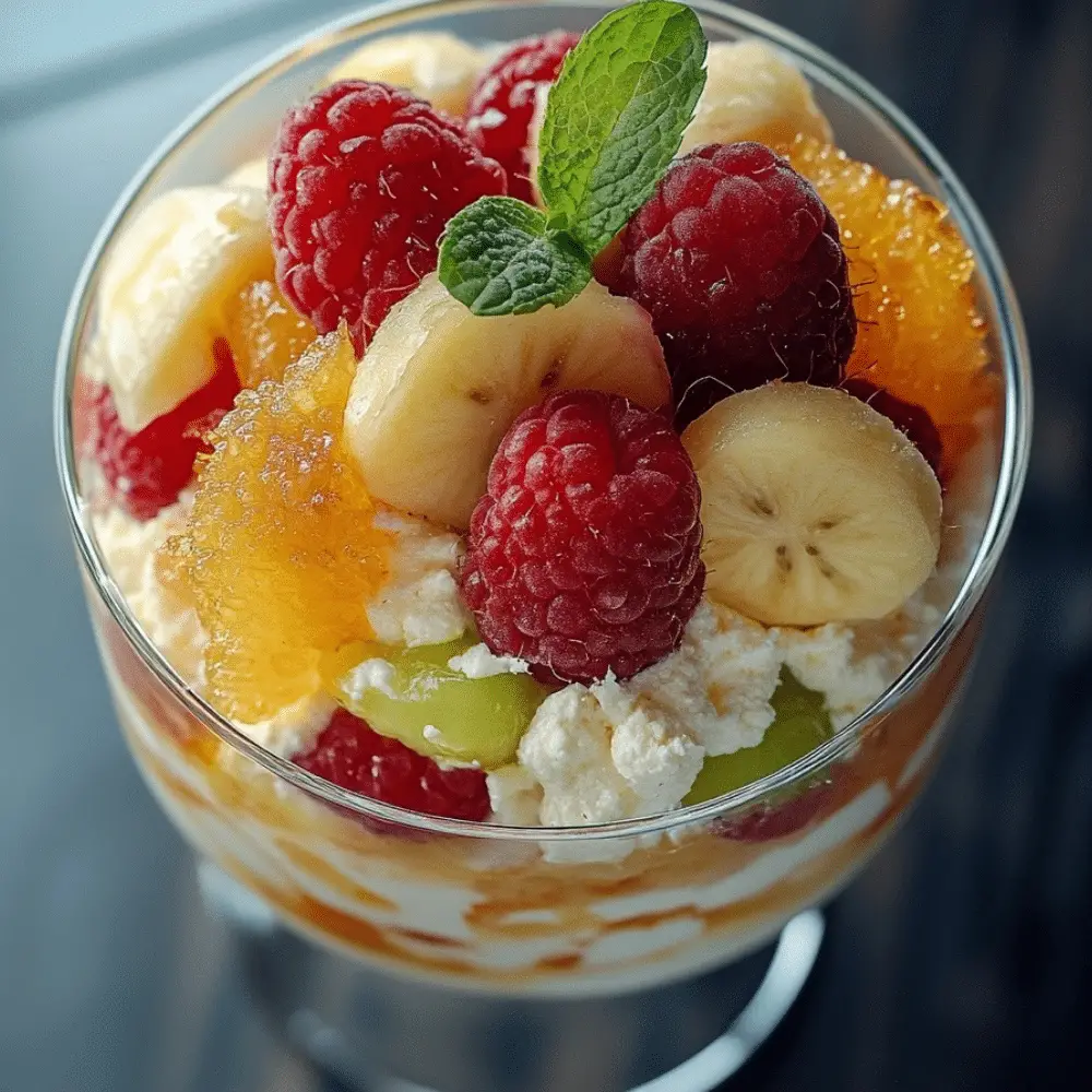 Fresh Fruit Parfait with Ricotta and Honey