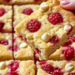 Raspberry & White Chocolate Traybake