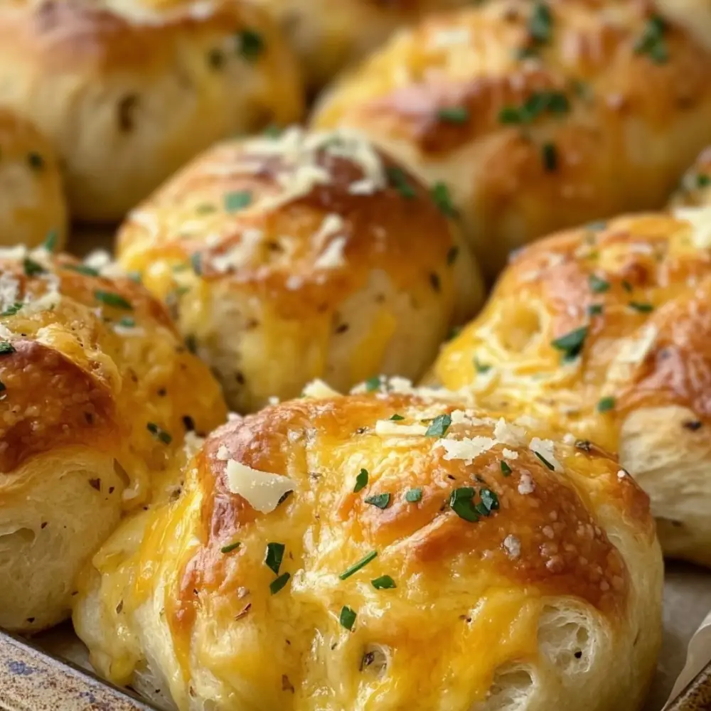 Sourdough Garlic Cheese Knots