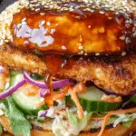 Crispy sesame-crusted halloumi Burger