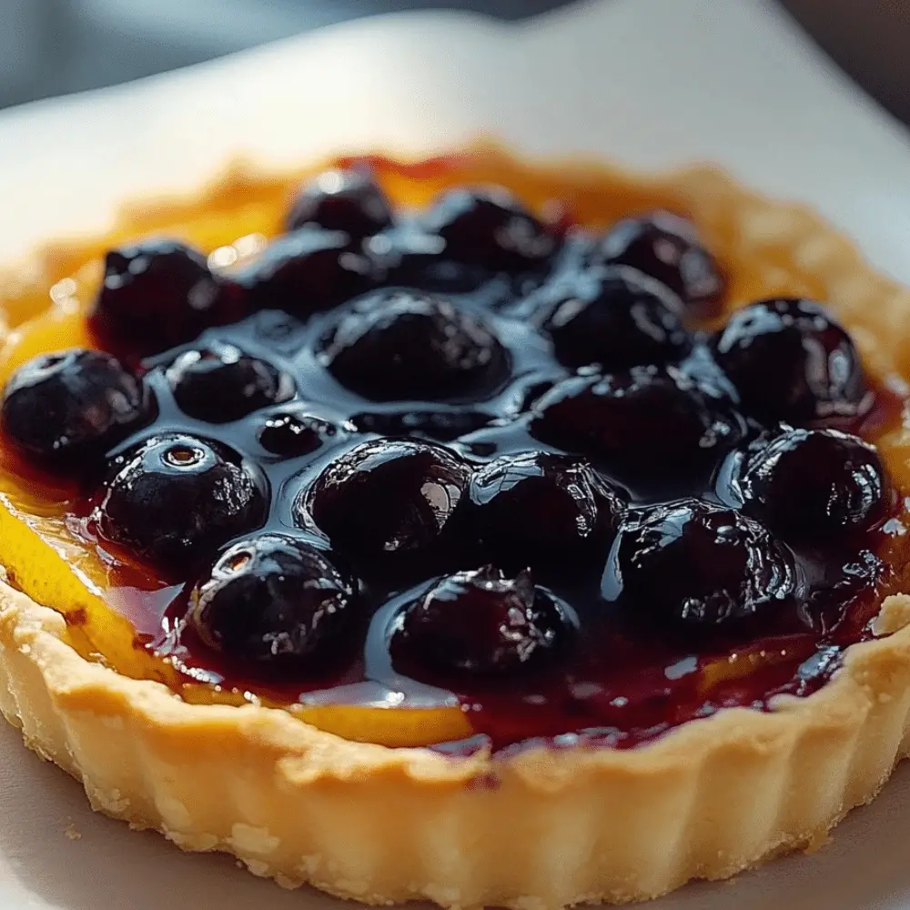 Blueberry Tart with Glazed Topping