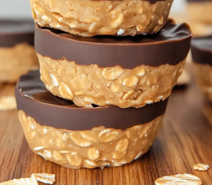 No Bake Peanut Butter Oat Cups